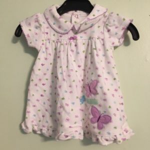 Flower dress with matching diaper color